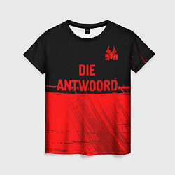 Футболка женская Die Antwoord - red gradient посередине, цвет: 3D-принт