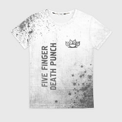 Женская футболка Five Finger Death Punch - white gradient вертикаль