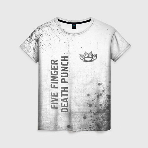 Женская футболка Five Finger Death Punch - white gradient вертикаль / 3D-принт – фото 1