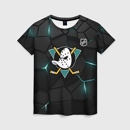 Женская футболка Анахайм Дакс - плиты с подсветкой / 3D-принт – фото 1