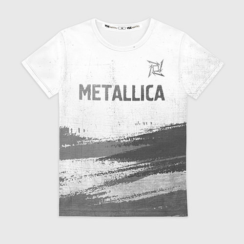 Женская футболка Metallica - white gradient посередине / 3D-принт – фото 1