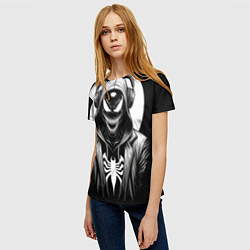 Футболка женская Venom black, цвет: 3D-принт — фото 2