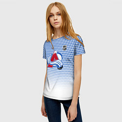 Футболка женская Колорадо Эвеланш - геометрический градиент, цвет: 3D-принт — фото 2