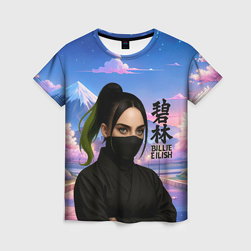 Женская футболка Ниндзя Билли Айлиш / 3D-принт – фото 1