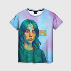 Женская футболка Билли Айлиш из мозаики