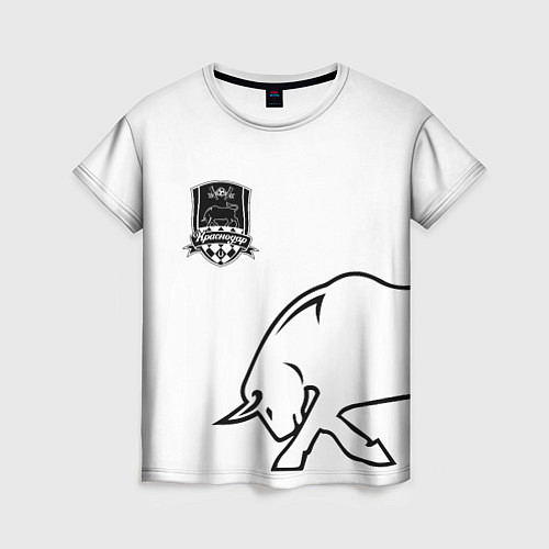 Женская футболка ФК Краснодар - бык / 3D-принт – фото 1