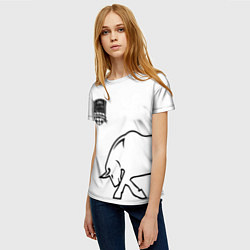 Футболка женская ФК Краснодар - бык, цвет: 3D-принт — фото 2