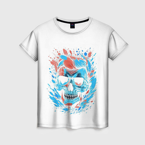 Женская футболка Крутой череп / 3D-принт – фото 1