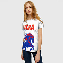 Футболка женская ФК ЦСКА навсегда, цвет: 3D-принт — фото 2