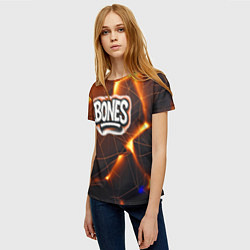 Футболка женская Bones лого в уличном стиле, цвет: 3D-принт — фото 2