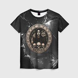 Футболка женская Bones с лисой - готика, цвет: 3D-принт