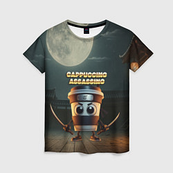 Футболка женская Cappuccino Assassino мем, цвет: 3D-принт
