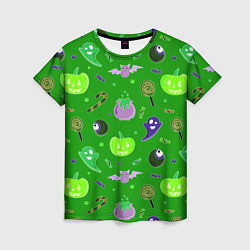 Футболка женская Halloween green, цвет: 3D-принт