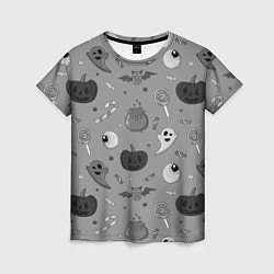 Женская футболка Halloween grey