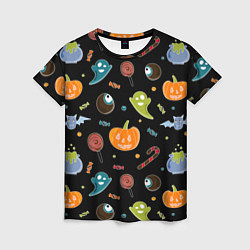 Футболка женская Halloween black, цвет: 3D-принт