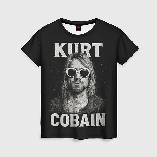 Женская футболка Курт Кобейн - гранж-арт / 3D-принт – фото 1