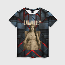 Футболка женская Lana Del Rey в греческом стиле на троне, цвет: 3D-принт