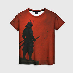 Женская футболка Ghost of Tsushima - алый