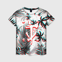Футболка женская Doom тропики глитч, цвет: 3D-принт