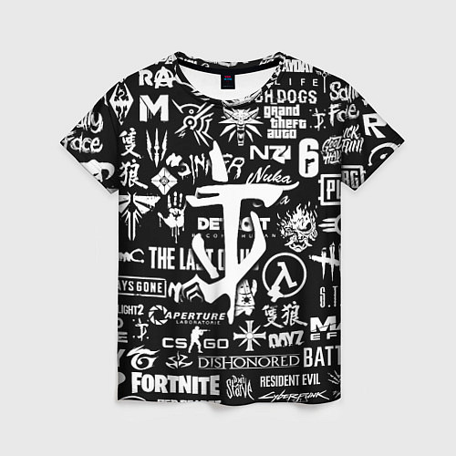 Женская футболка Doom логотипы всех игр / 3D-принт – фото 1