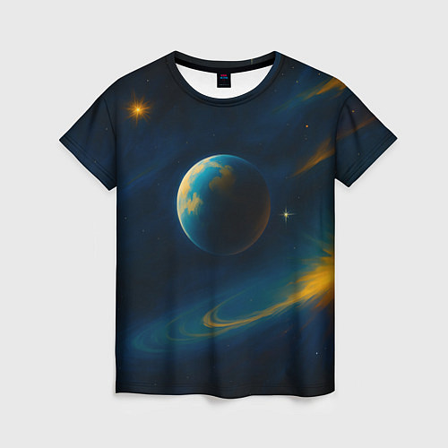 Женская футболка Пространство Вселенной / 3D-принт – фото 1