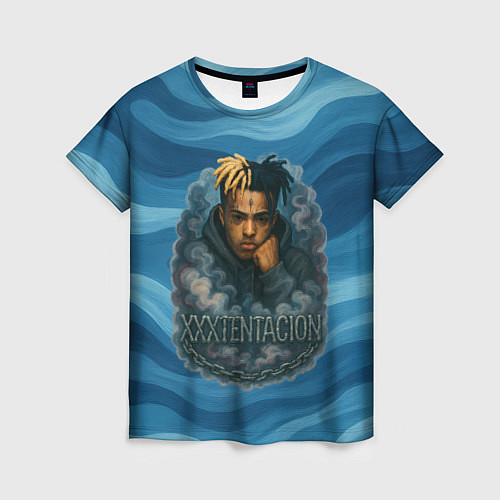 Женская футболка XXXTentacion в облаке / 3D-принт – фото 1