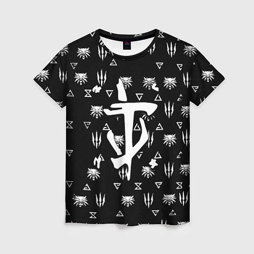 Женская футболка Doom ведьмак логотипы / 3D-принт – фото 1