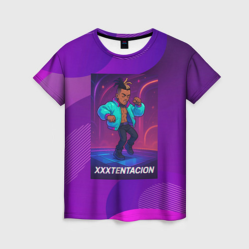 Женская футболка XXXTentacion танцует в стиле 80х / 3D-принт – фото 1