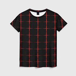 Футболка женская Color black red crosses, цвет: 3D-принт