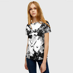 Футболка женская Doom краски всплеск белые, цвет: 3D-принт — фото 2
