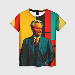 Футболка женская Лев Троцкий поп-арт, цвет: 3D-принт