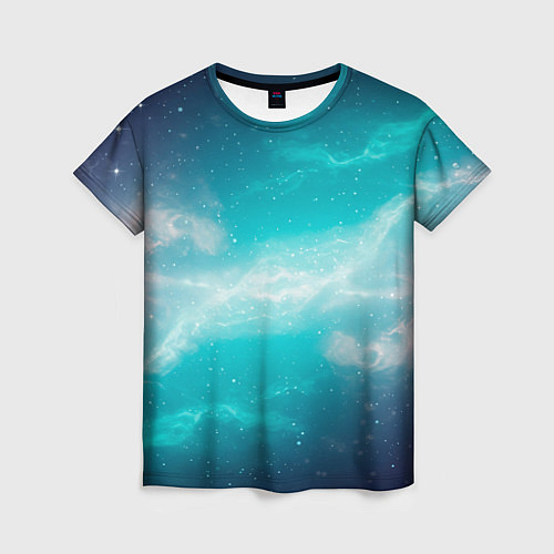 Женская футболка Галактическое сияние небес / 3D-принт – фото 1