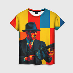 Женская футболка Гангстер поп-арт