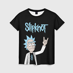 Женская футболка Slipknot и Рик Санчес из Рик и Морти