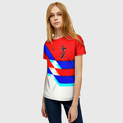 Футболка женская Doom geometry cyber sport, цвет: 3D-принт — фото 2