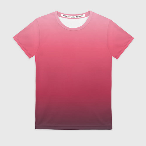 Женская футболка Градиент гранатовый / 3D-принт – фото 1