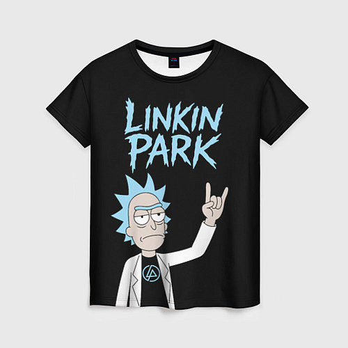Женская футболка Linkin Park и Рик рокер двухсторонняя / 3D-принт – фото 1
