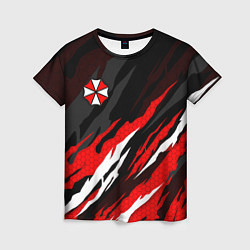 Футболка женская Umbrella - красное пламя, цвет: 3D-принт