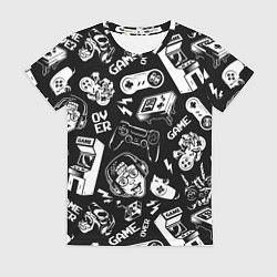 Женская футболка Retro gamer pattern