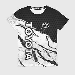 Женская футболка Toyota - черный и белый