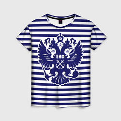 Футболка женская ВМФ - герб России, цвет: 3D-принт