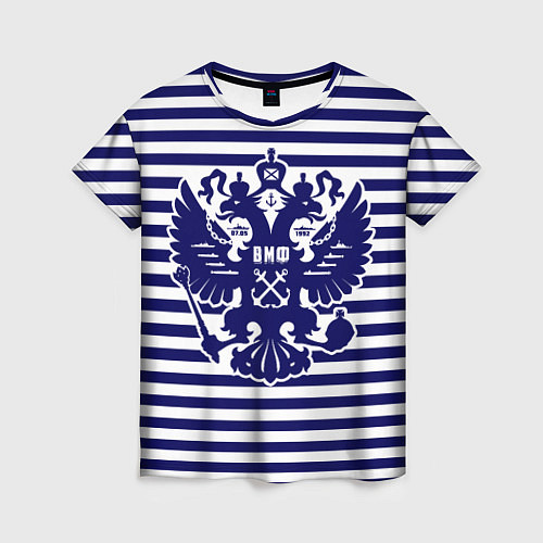 Женская футболка ВМФ - герб России / 3D-принт – фото 1