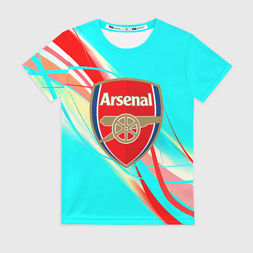 Женская футболка Arsenal stripes / 3D-принт – фото 1