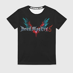 Женская футболка Devil may cry 5 лого