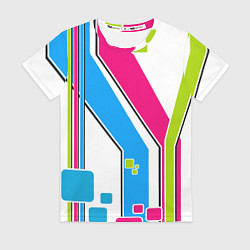 Футболка женская Цветное абстрактное искусство, цвет: 3D-принт