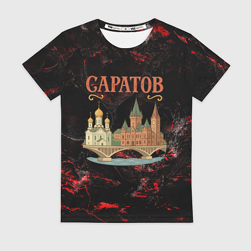 Женская футболка Саратов город / 3D-принт – фото 1