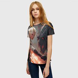 Футболка женская Цири сражается с монстром, цвет: 3D-принт — фото 2