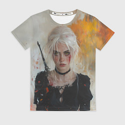 Женская футболка Цири гуашью