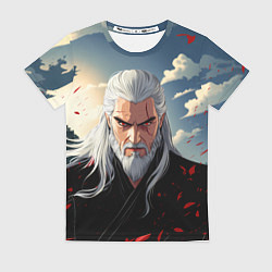 Женская футболка Ведьмак стиль аниме