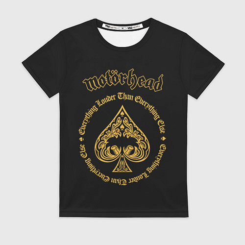 Женская футболка Motorhead золото / 3D-принт – фото 1